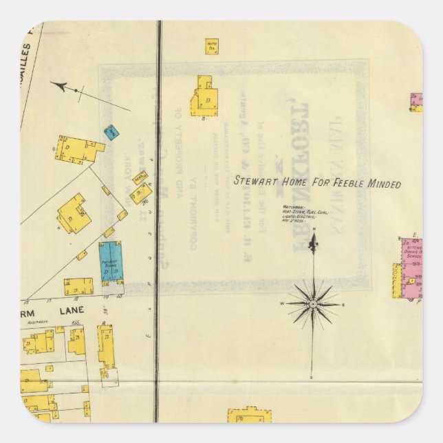 Frankfort, Kentucky 14 Quadratischer Aufkleber (Vorderseite)