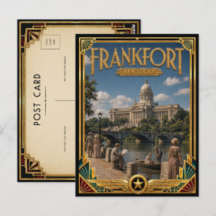 Frankfort Kentucky Vintage Art Deco Golden Age Postkarte