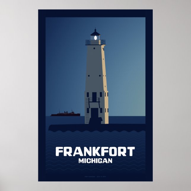 Frankfort Lighthouse, Michigan Poster (Vorne)