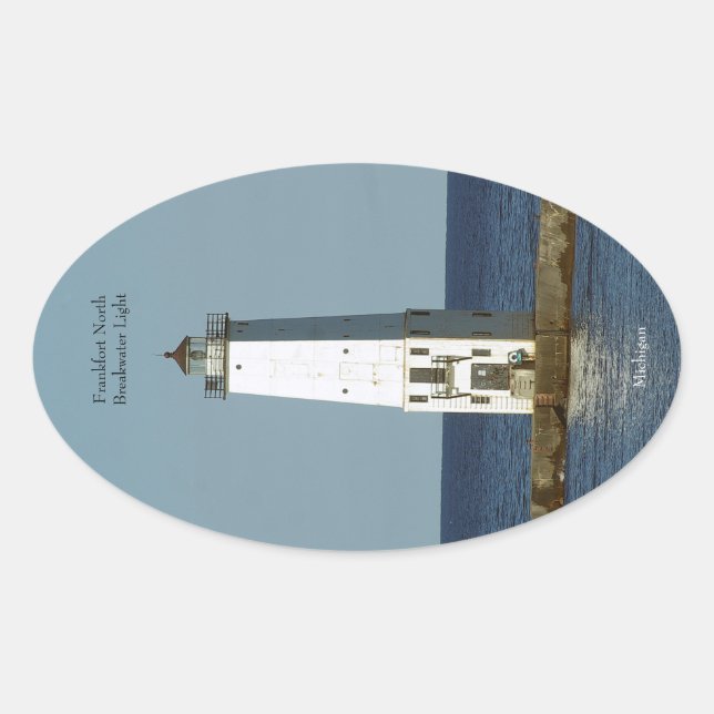Frankfort North Breakwater Light Aufkleber (Vorderseite)