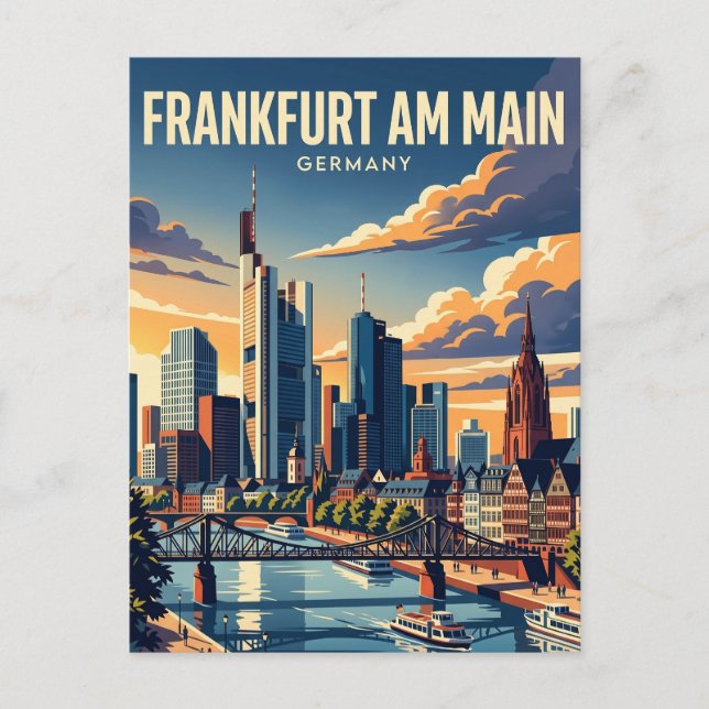 Frankfurt am Main Deutschland Postkarte (Vorderseite)