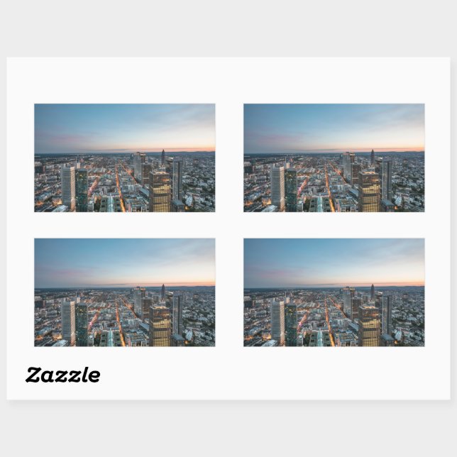 Frankfurt am Main Deutschland Rechteckiger Aufkleber (Blatt)