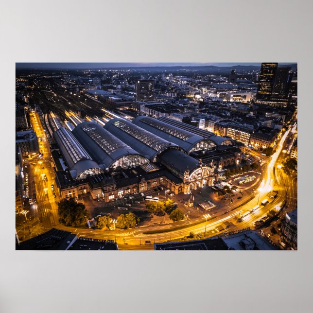 Frankfurt am Main Hauptbahnhof FFM HBF Poster (Vorne)