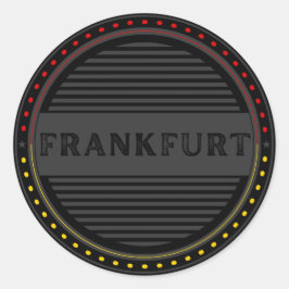 Frankfurt City Pride Emblem – German Identity Runder Aufkleber