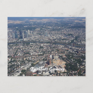 Frankfurt Deutschland aus dem Himmel Postkarte