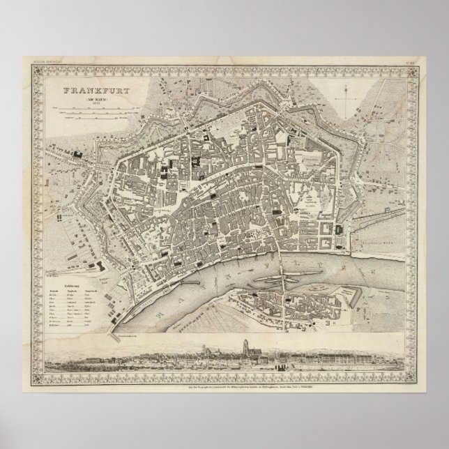 Frankfurt, Deutschland Poster (Vorne)