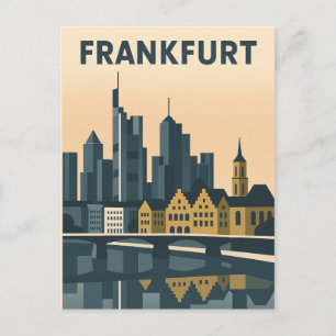 Frankfurt, Deutschland Reise Minimalist Postkarte