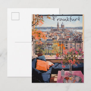 Frankfurt Deutschland Reise Stadt Malerei Ästhetik Postkarte