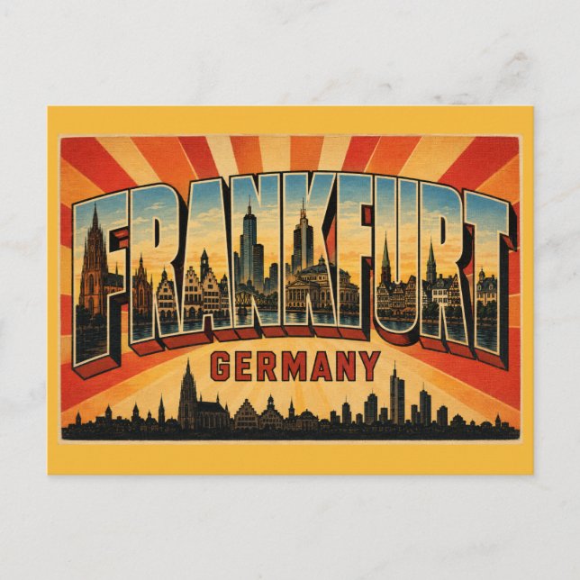 Frankfurt Deutschland Römer Postkarte (Vorderseite)