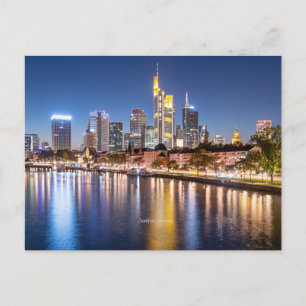 Frankfurt, Deutschland Skyline Feiertagspostkarte