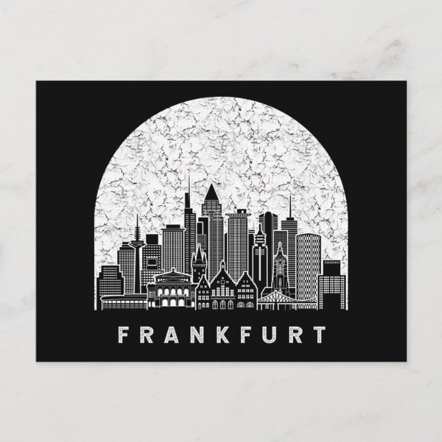 Frankfurt Deutschland Skyline Postkarte (Vorderseite)