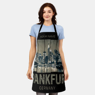 Frankfurt Deutschland Skyline Retro Vintage Souven Schürze