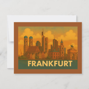 Frankfurt Deutschland Stadt Kunst Postkarte