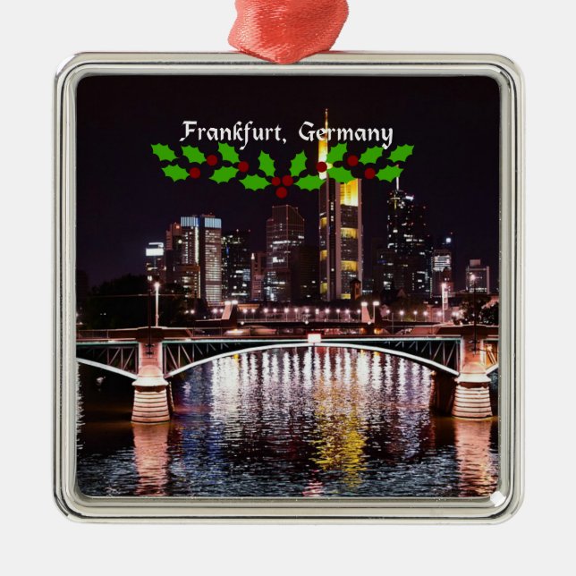 Frankfurt, Deutschland, Weihnachten, Ornament Aus Metall (Vorne)