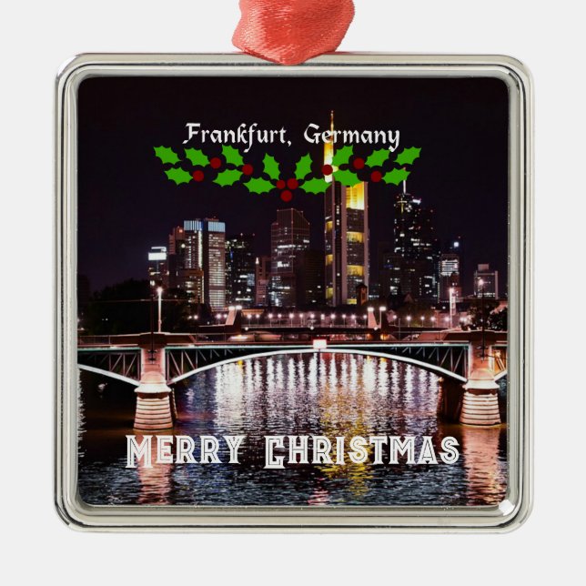 Frankfurt, Deutschland, Weihnachten, Ornament Aus Metall (Vorne)