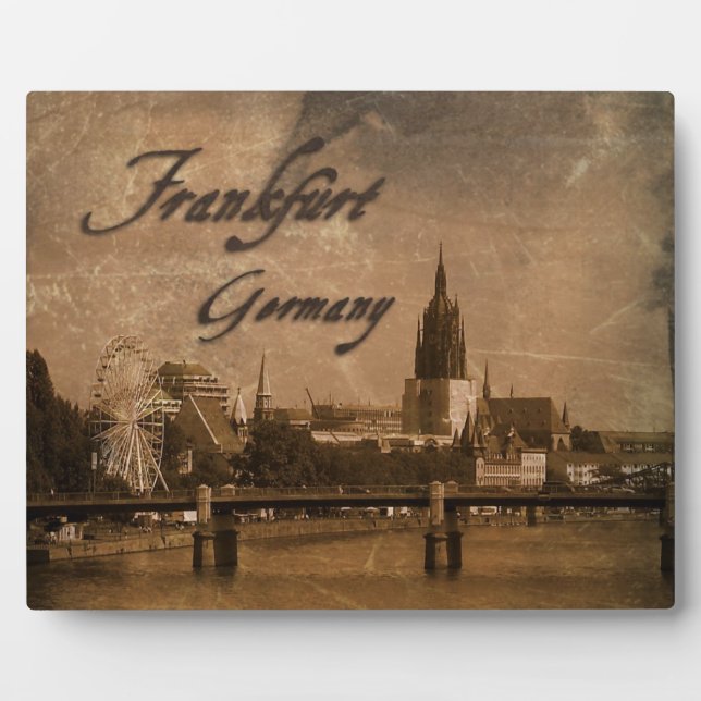 Frankfurt Germany Art Plaque Fotoplatte (Vorderseite)