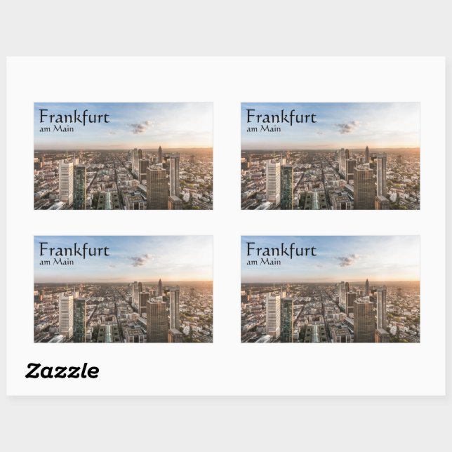 Frankfurt Germany Souvenir Rechteckiger Aufkleber (Blatt)