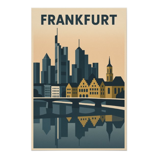 Frankfurt, Germany Travel  Minimalist  Poster (Vorderseite)