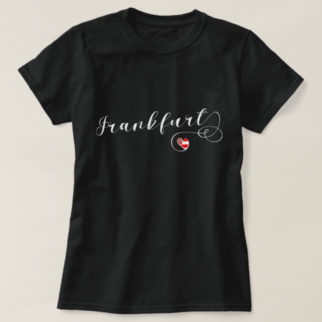 Frankfurt Heart Flag, Hessen, Deutschland T-Shirt (Design vorne)