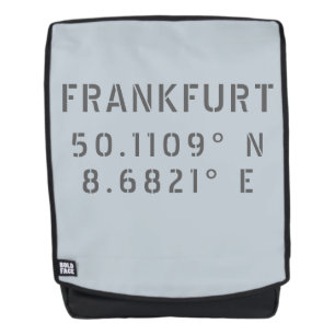 Frankfurt Latitude Längengrad Rucksack