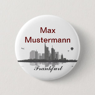 Frankfurt Skyline Button / Anstecker / Pin