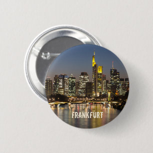 Frankfurt Skyline Deutschland Vintag Souvenirgesch Button