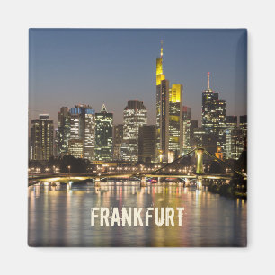 Frankfurt Skyline Deutschland Vintag Souvenirgesch Magnet