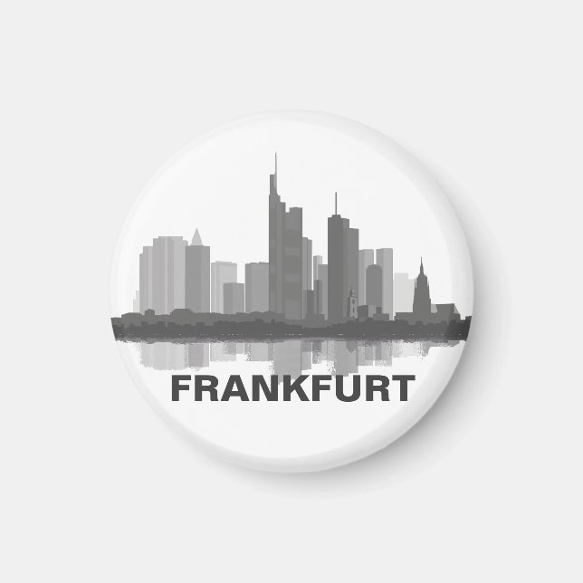 Frankfurt Skyline Kühlschrank Magnet (Vorne)