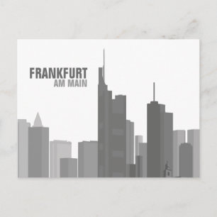 Frankfurt Skyline - Postkarte / Grußkarte