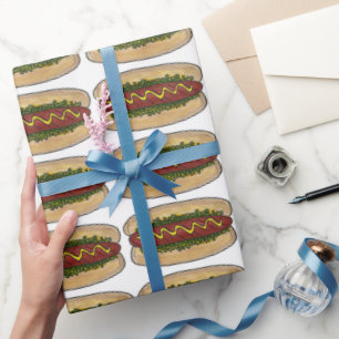 Frankfurter Hot Dog Hotdog Senf Relaxfutter Geschenkpapier