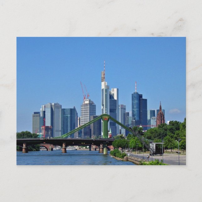 Frankfurter Skyline Postkarte (Vorderseite)