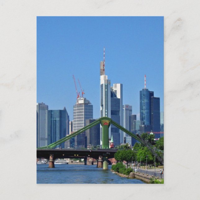 Frankfurter Skyline Postkarte (Vorderseite)