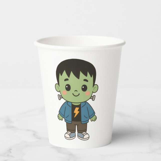 Frankie Baby Shower Cups – Monster Baby Party Drin Pappbecher (Vorderseite)