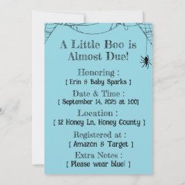 Frankie Boo Crew Baby Shower Invitation – Editable Einladung