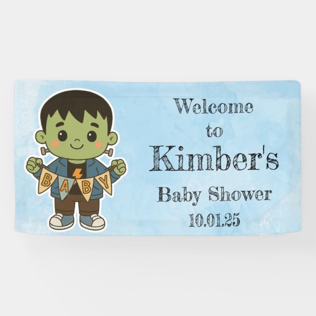 Frankie’s Baby Shower Welcome Sign   Banner (Horizontal)