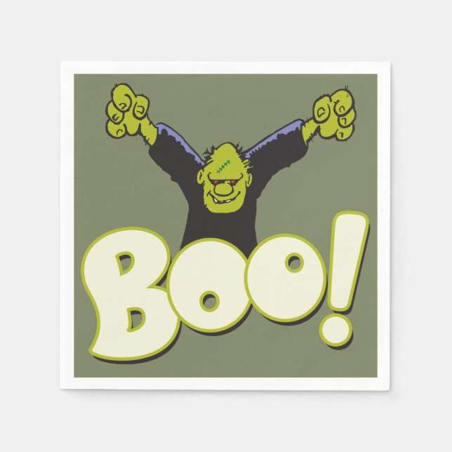 Frankie Superhero - Frankenstein Monster Halloween Serviette (Vorderseite)