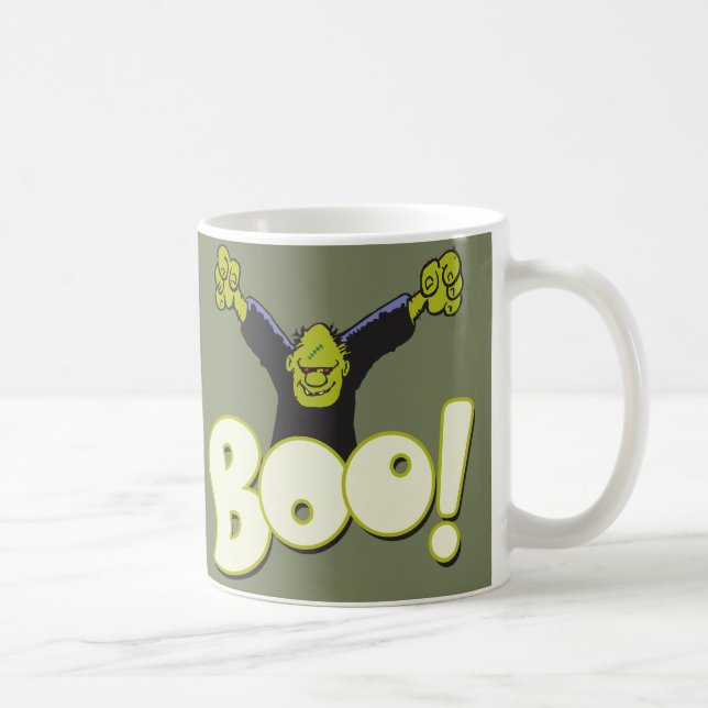 Frankie Superhero - Frankenstein Monster Halloween Tasse (Rechts)