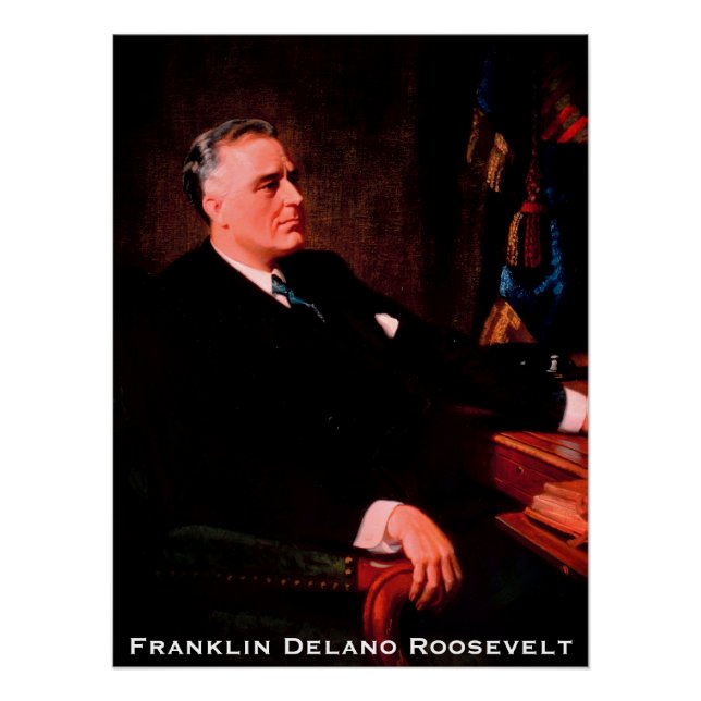 Franklin D. Roosevelt, FRD US-amerikanischer Präsi Poster (Vorderseite)