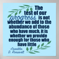 Franklin D. Roosevelt Inspirational Progress Quote