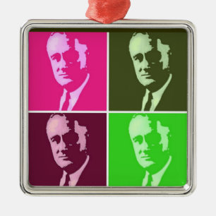 Franklin D. Roosevelt Ornament Aus Metall