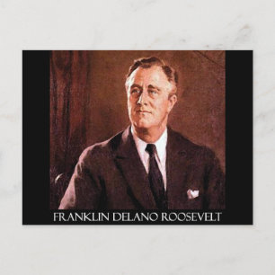 Franklin Delano Roosevelt Anpassbare Produkte Postkarte