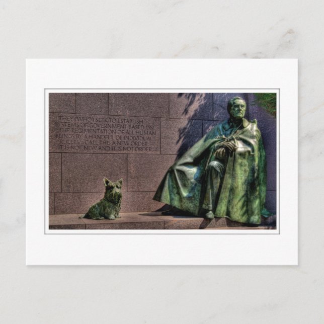 Franklin Delano Roosevelt Memorial Postkarte (Vorderseite)