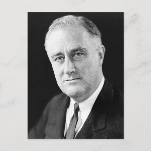 Franklin Delano Roosevelt Postkarte (Vorderseite)