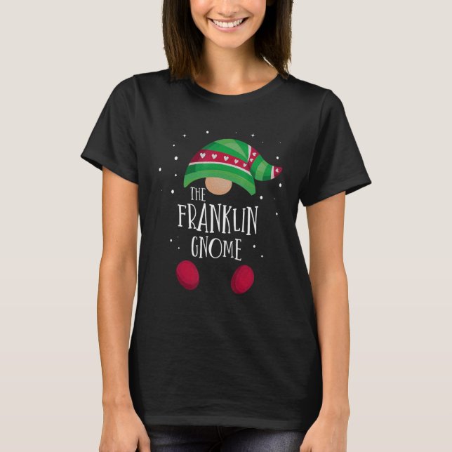 Franklin Gnome Family Matching Christmas Pajamas T-Shirt (Vorderseite)