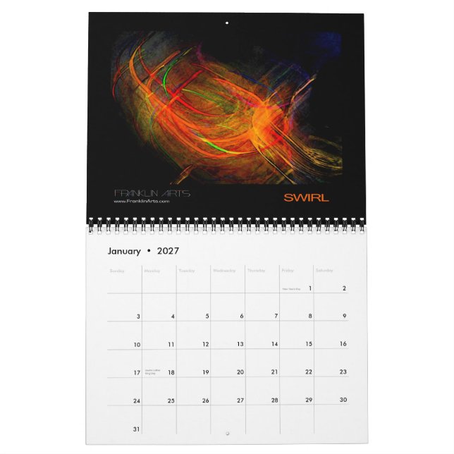 Franklin-Kunst-abstrakter Kunst-Kalender 2010 Kalender (Jan 2027)