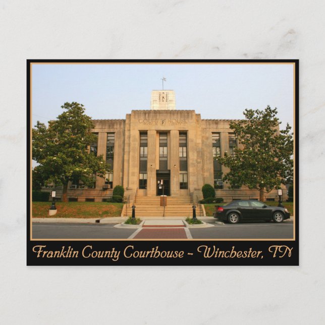 Franklin Landkreis Courthouse - Winchester, TN Postkarte (Vorderseite)