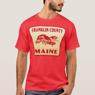 Franklin Landkreis Maine Retro Abzeichen Tan T-Shirt