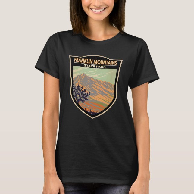 Franklin Mountains Staat Park Texas Vintag  T-Shirt (Vorderseite)