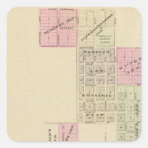 Franklin, Nebraska Quadratischer Aufkleber