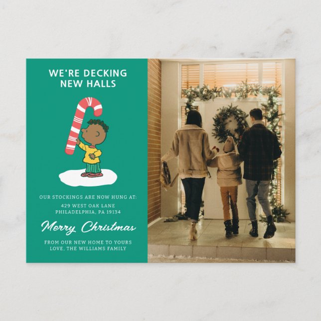 Franklin Peppermint Candy Feiertagspostkarte (Vorderseite)